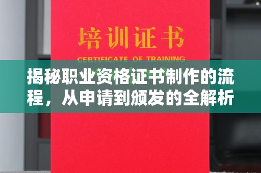 班玛揭秘职业资格证书制作的流程，从申请到颁发的全解析